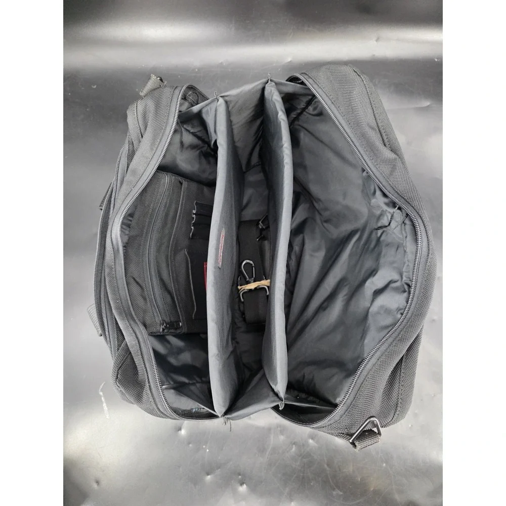 TUMI Alpha Ballistic Bag Organizer Laptop Brief Messenger Made In USA‎ Black
